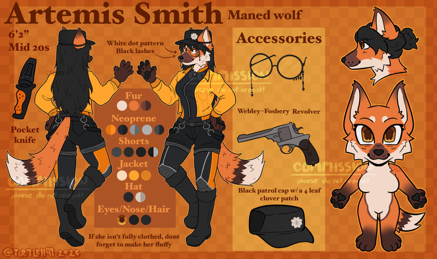 Base price ($60) + Chibi ($20) + Headshot ($16) + 4 Props ($12) = $108